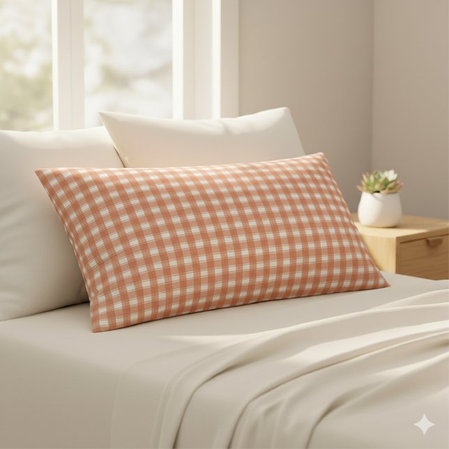 Classic Gingham Orange Pillow Case (Creator Uploaded)