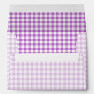 Classic Gingham Orchid Purple Envelope