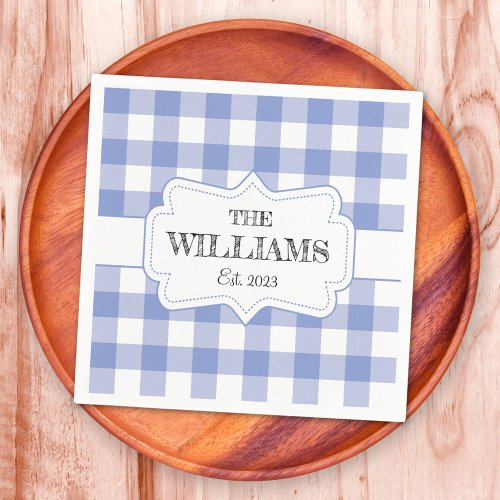 Classic Gingham Patten in Pastel Paper Napkin