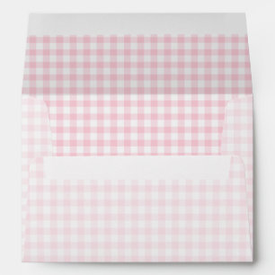 Classic Gingham Pink Envelope