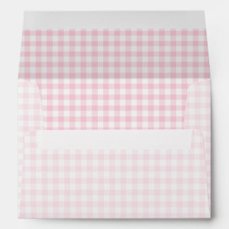 Classic Gingham Pink Envelope