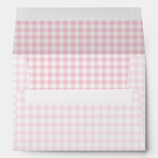 Classic Gingham Pink Envelope (Back (Bottom))