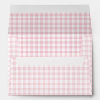 Classic Gingham Pink Envelope