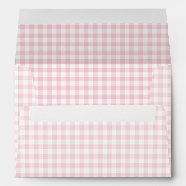 Classic Gingham Pink Envelope (Back (Bottom))