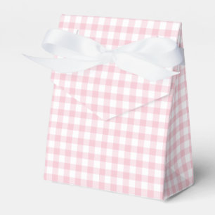 Classic Gingham Pink Favor Boxes
