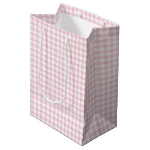 Classic Gingham Pink Medium Gift Bag