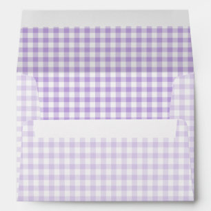 Classic Gingham Soft Lavender Envelope