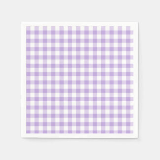 Classic Gingham Soft Lavender Napkins