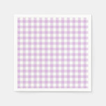 Classic Gingham Soft Lilac Napkins