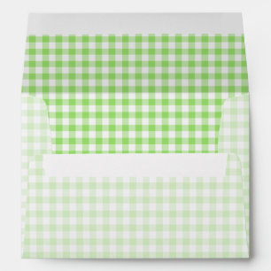 Classic Gingham Spring Green Envelope