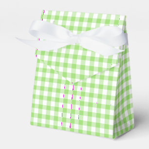 Classic Gingham Spring Green Favor Boxes