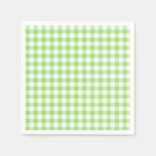 Classic Gingham Spring Green Napkins
