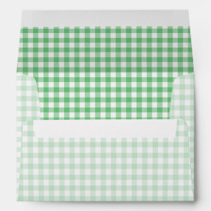 Classic Gingham Summer Green Envelope