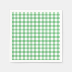 Classic Gingham Summer Green Napkins