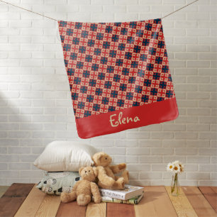 Classic Girly Baby Shower Personalized Rainbow Bab Blanket