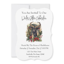 Classic Goat Yule Invitation 