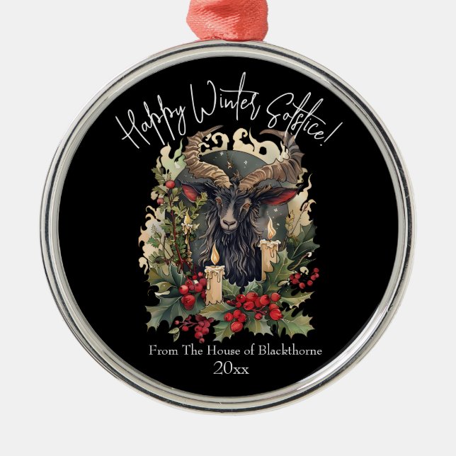 Classic Goat Yule Ornament (Front)