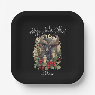 Classic Goat Yule Paper Plates
