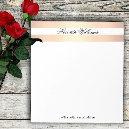 Classic Gold Bands Name Personalized Notepad