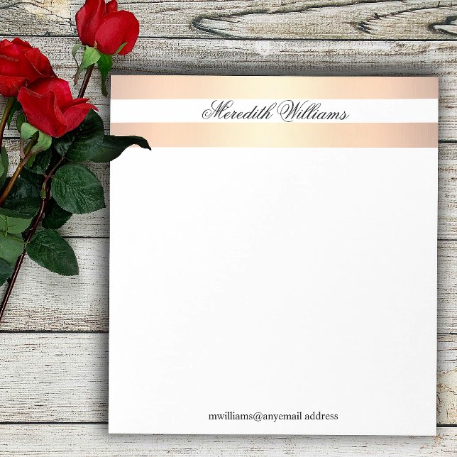 Classic Gold Bands Name Personalized Notepad (Creator Uploaded)