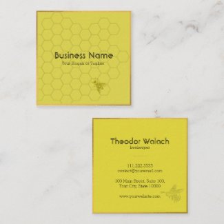 Classic Gold Bee Professional Square Business Card