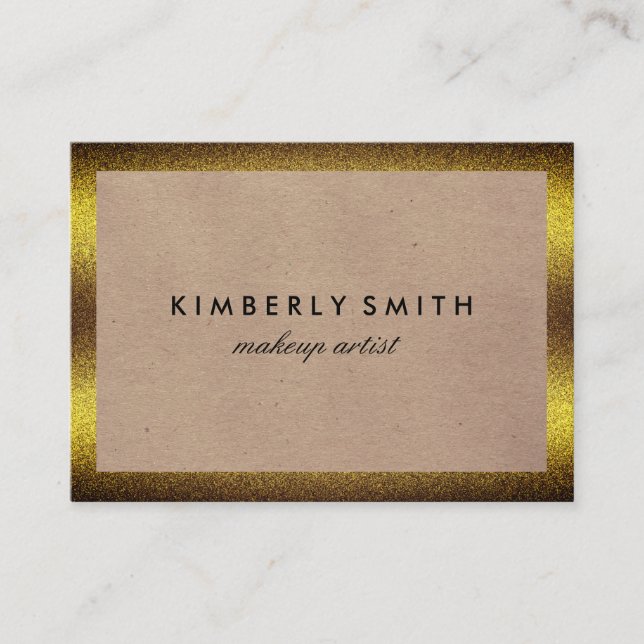 Classic Gold Border Business Card (Front)