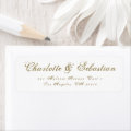 Classic gold custom script elegant chic Wedding Label | Zazzle