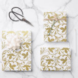 Classic Gold Damask Floral Pattern Wedding Wrapping Paper Sheets<br><div class="desc">Wedding gift-giving in a faux gold damask floral pattern makes an awesome presentation.  Ideal for newlyweds,  bridal showers,  wedding showers,  new homes,  engagement showers,  and more.</div>