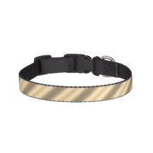Classic Gold Diagonal Stripe Dog Collar