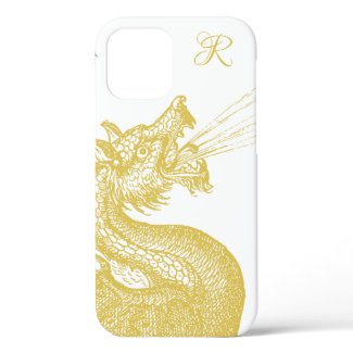 Classic Gold Dragon Monogram Case-Mate iPhone Case