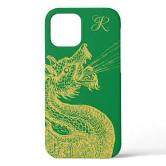 Classic Gold Dragon Monogram Case-Mate iPhone Case