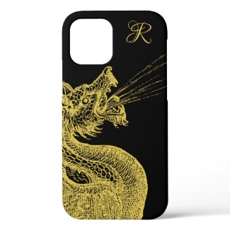 Classic Gold Dragon Monogram Case-Mate iPhone Case