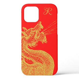 Classic Gold Dragon Monogram Case-Mate iPhone Case