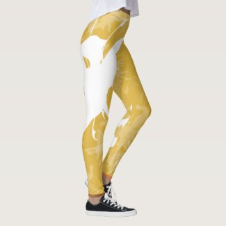 Classic Gold Enchanting White Fairy Leggings