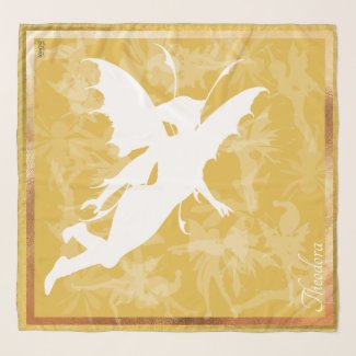 Classic Gold Enchanting White Fairy Scarf