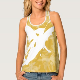 Classic Gold Enchanting White Fairy Tank Top