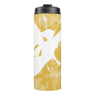 Classic Gold Enchanting White Fairy Thermal Tumbler