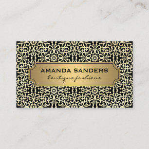 Classic Gold Frame Ornamental Pattern Business Card