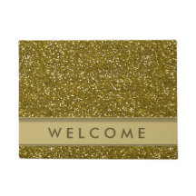 Classic Gold Glitter Look Welcome