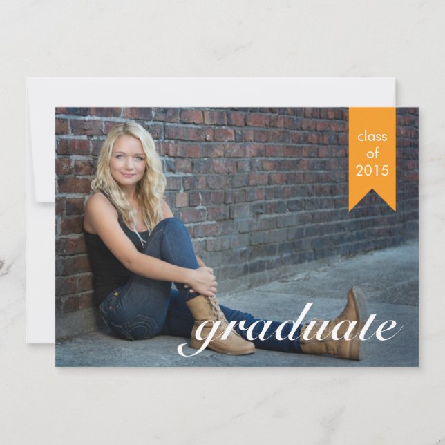 Classic Gold Graduation Announcement - Invite (Front)