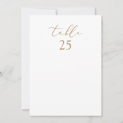 Classic Gold Individual Wedding Seating Chart Card