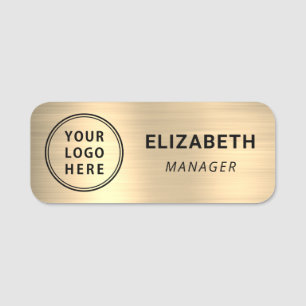 Classic Gold Logo Name Tag