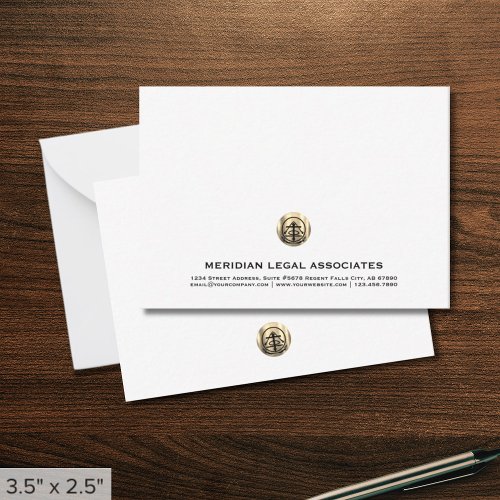 Classic Gold Logo Professional Note Card