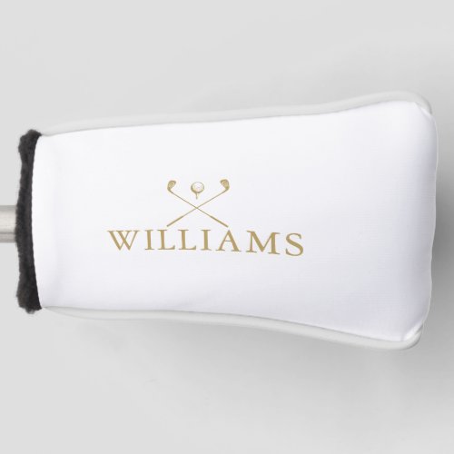Classic Gold Personalized Name Golf Clubs Golf Head Cover