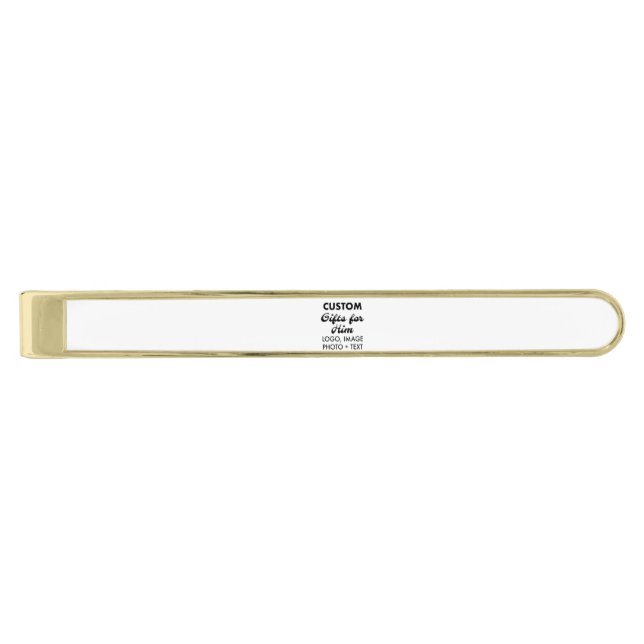 Classic Gold Plated Tie Bar Custom Gifts for Him (Front)