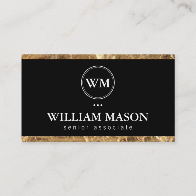 Classic | Gold Trim Business Card (Front)