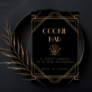 Classic Gold Vintage Cookie Table Wedding Sign