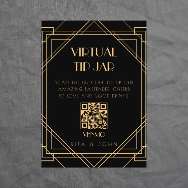 Classic Gold Vintage Tip Your Bartender Sign (Creator Uploaded)