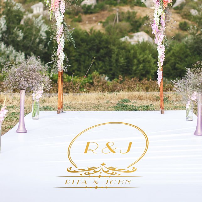 Classic Gold Wedding Aisle Entrance Floor Decals (Creator Uploaded)