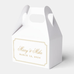 Classic Gold Wedding Favor Boxes